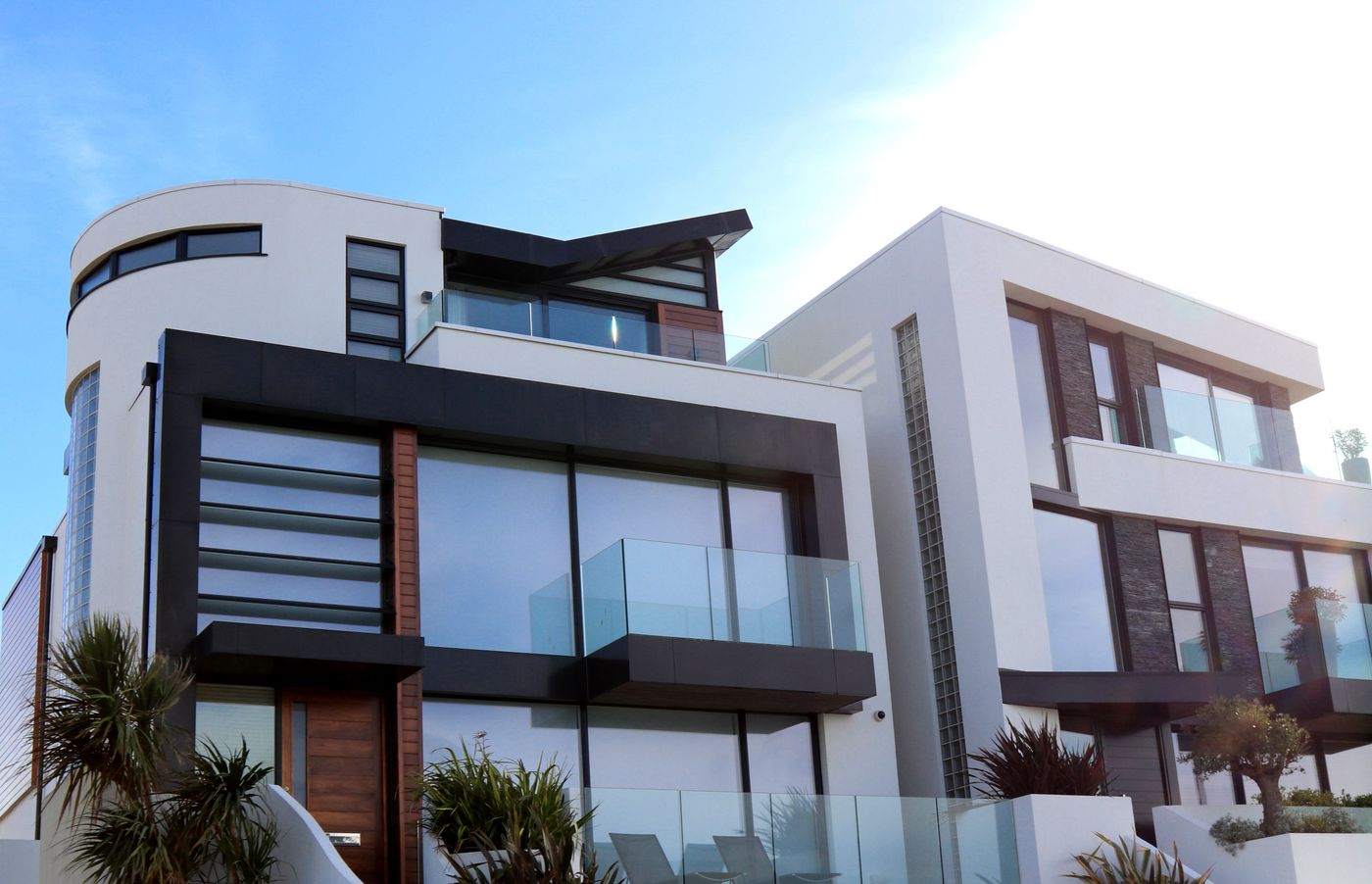 Contemporary residential property with landscaped frontage
