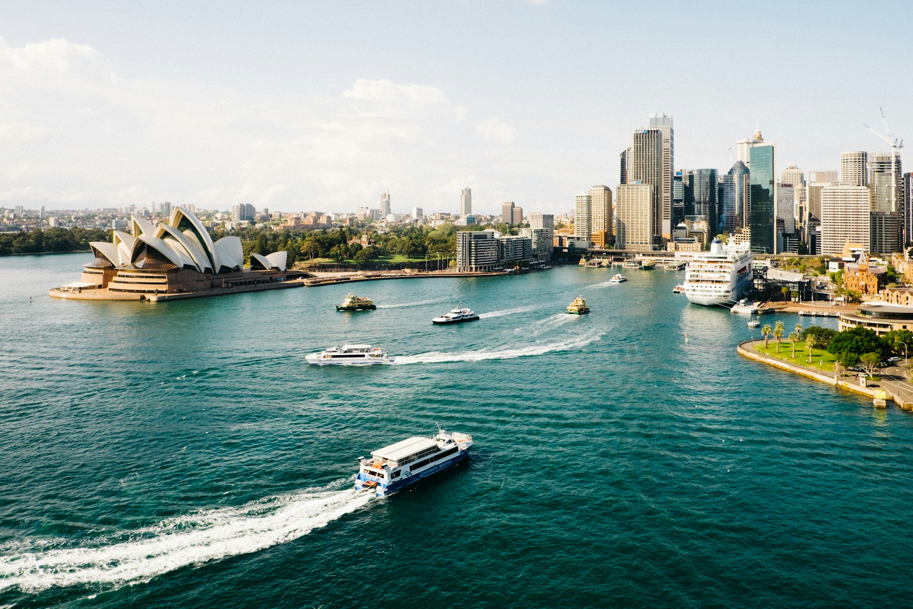Sydney Harbour and its waterfront skyline